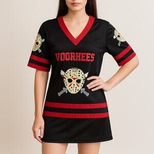 Rubie’s Friday the 13th Miss Voorhees 13 Jersey Dress Black Red L